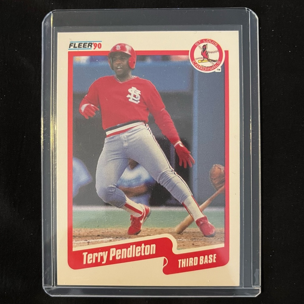 Vintage 1990 Terry Pendleton FLEER #257 St. Louis Cardinals MLB Baseball Card